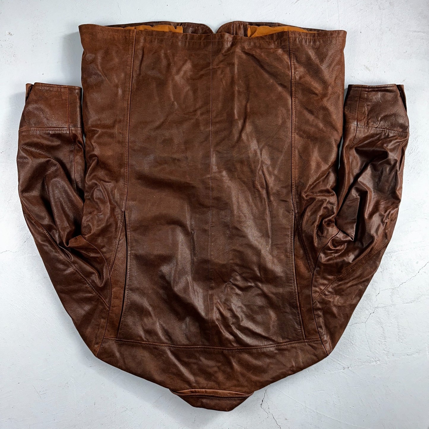 Men’s Vtg Sheepskin Coat Factory Leather Chore Coat 44 Lined 1980s Barn USA 80s