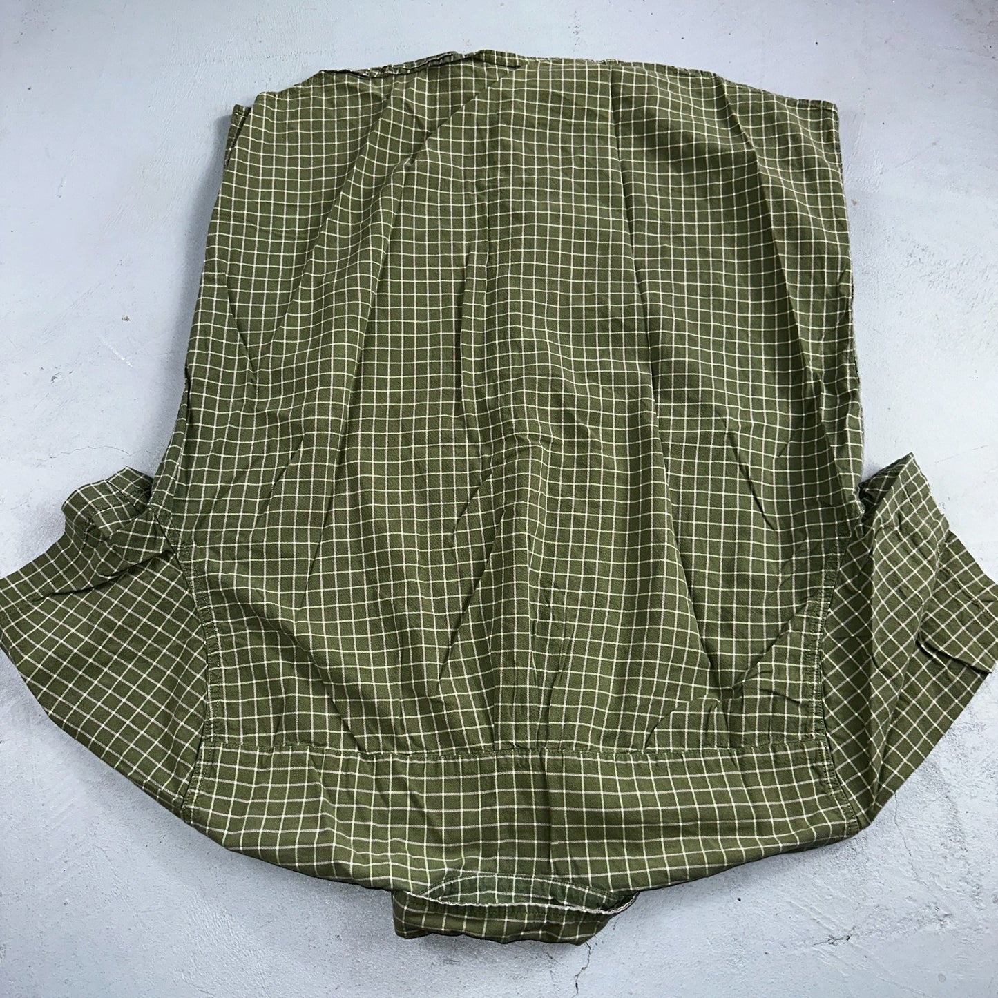 Levis White Tab Mens Button Up Shirt Short Sleeve Green Yellow Plaid Checker XL
