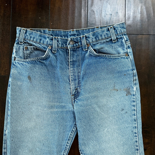 Levis 517 Vintage 80s USA Orange Tab Bootcut Flare Blue Jeans 34x31 Act 31x28