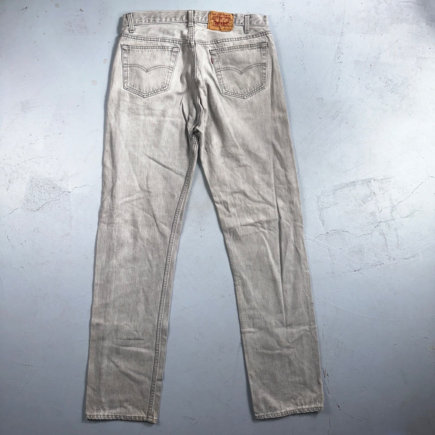 Levis 501 Vintage 90s USA XX Straight Leg Jeans 35x36 Gray Light Wash Act 34x34