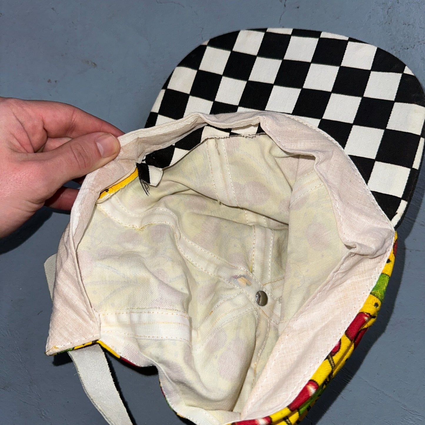 VTG Life is Just a Chair of Bowlies Mary Engelbreit Adjustable Hat Cap Rare 90s