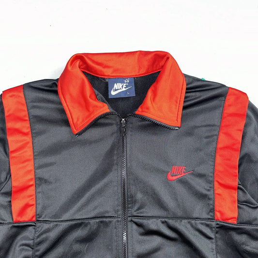 Nike Vintage 1985 Air Jordan Jacket Bred Chicago L RARE Black Red Poly 80s