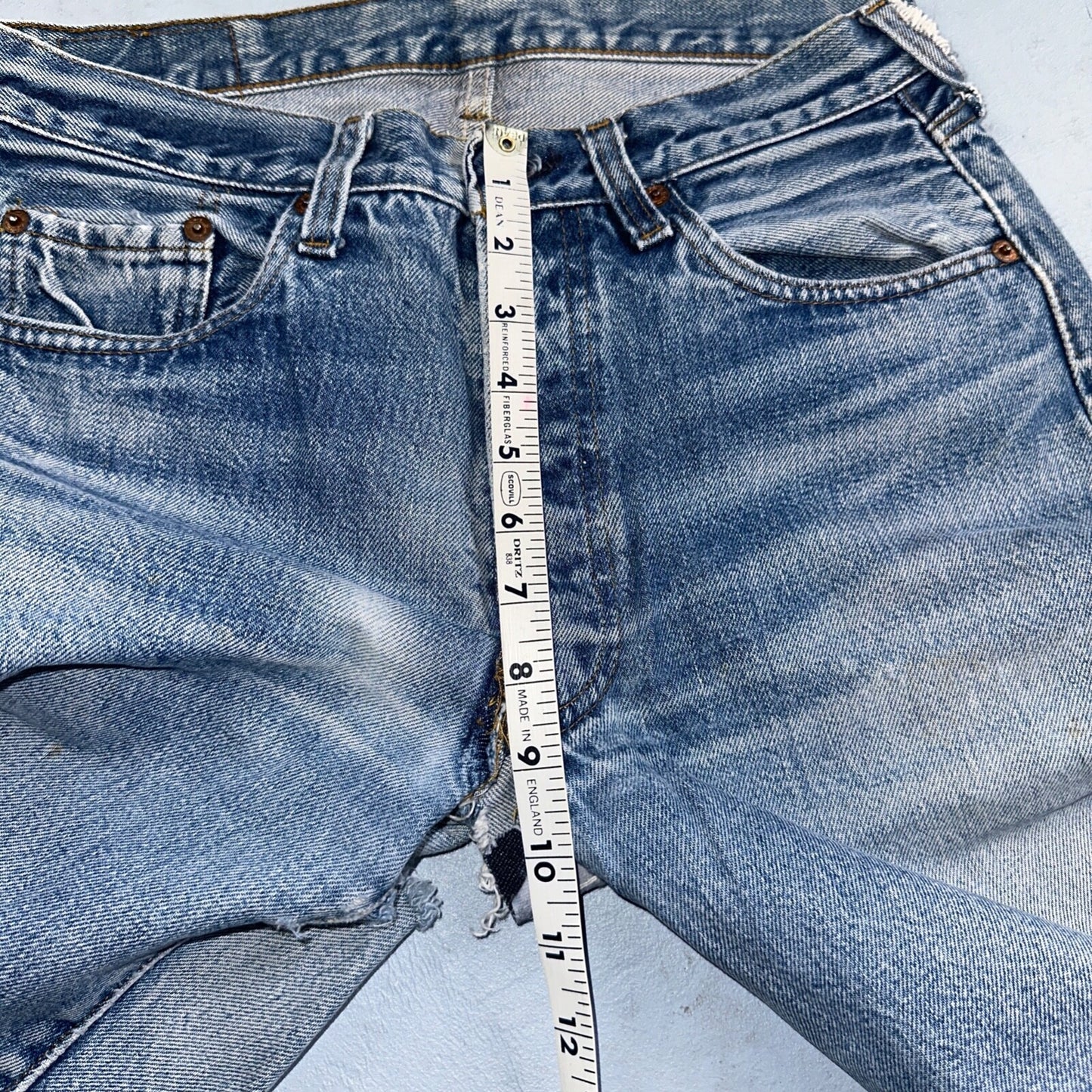 Levis 501 Vintage 80s Redline Selvedge USA XX Jeans Light Wash 1980s Act 28x32