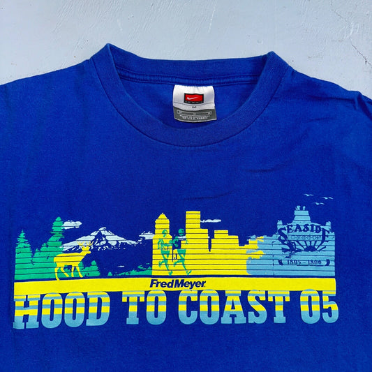 Nike Hood To Coast 2005 Y2K VTG T Shirt Promo Running Race Official Oregon PDX
