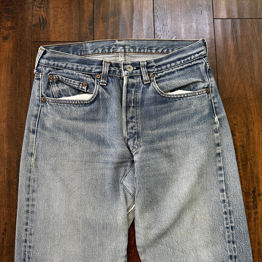 Levis Vintage 80s Redline Selvedge USA 501 XX Jeans 66 70s Light 32x36 Act 29x30