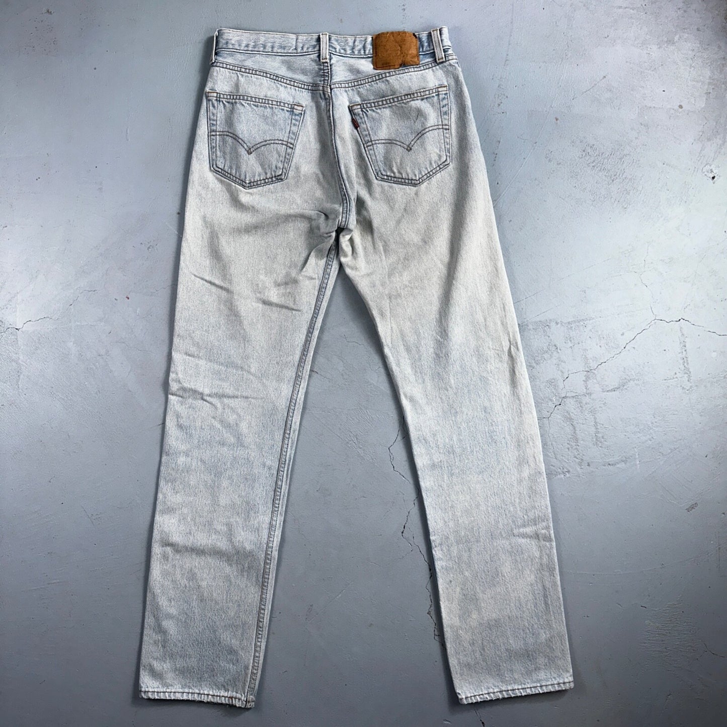 Levis 501 Vintage 90s USA XX Straight Leg Jeans Blue Light Wash 34x38 Act 30x33