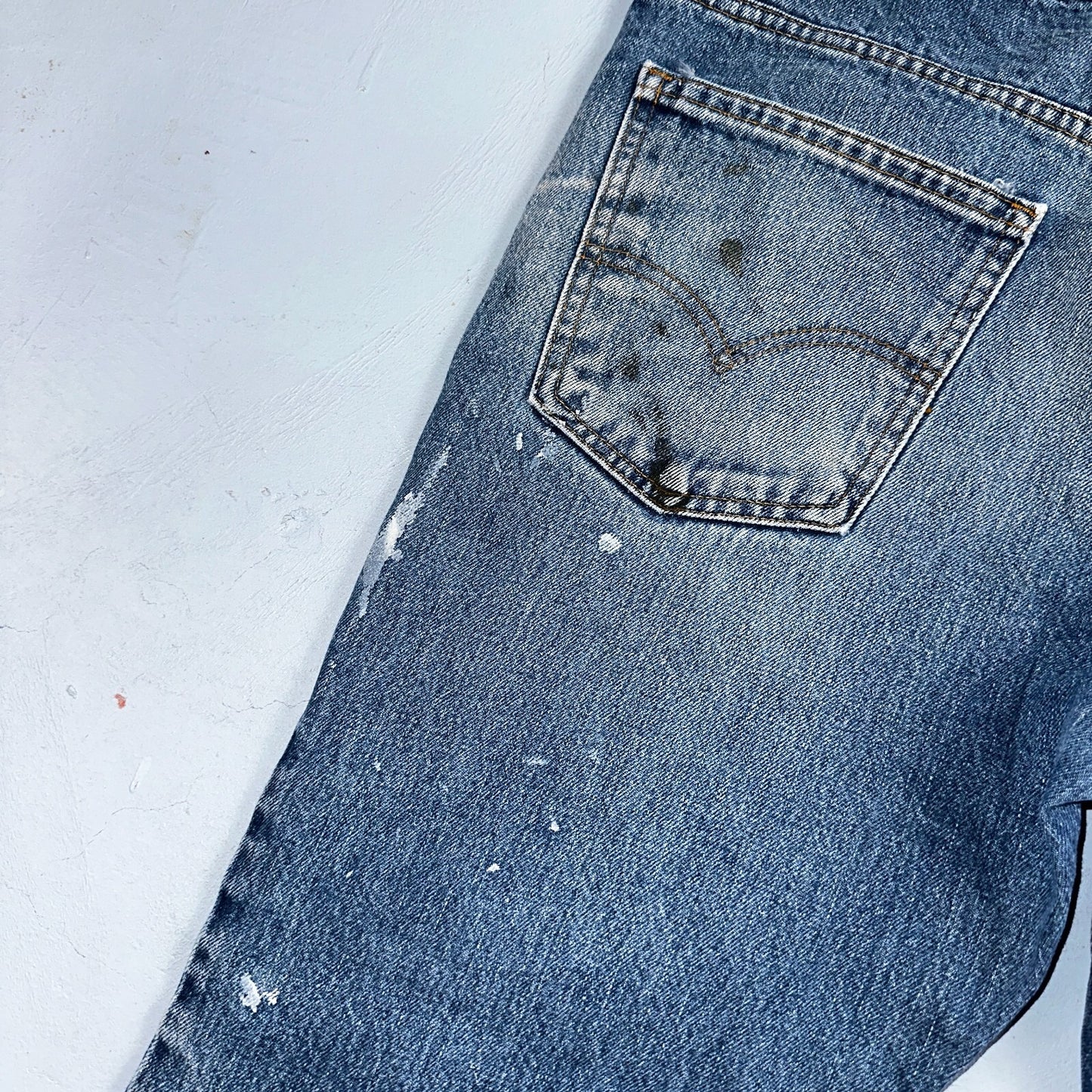 Levis 517 Vintage 80s USA Orange Tab Bootcut Flare Blue Worn Jeans Act 32x25