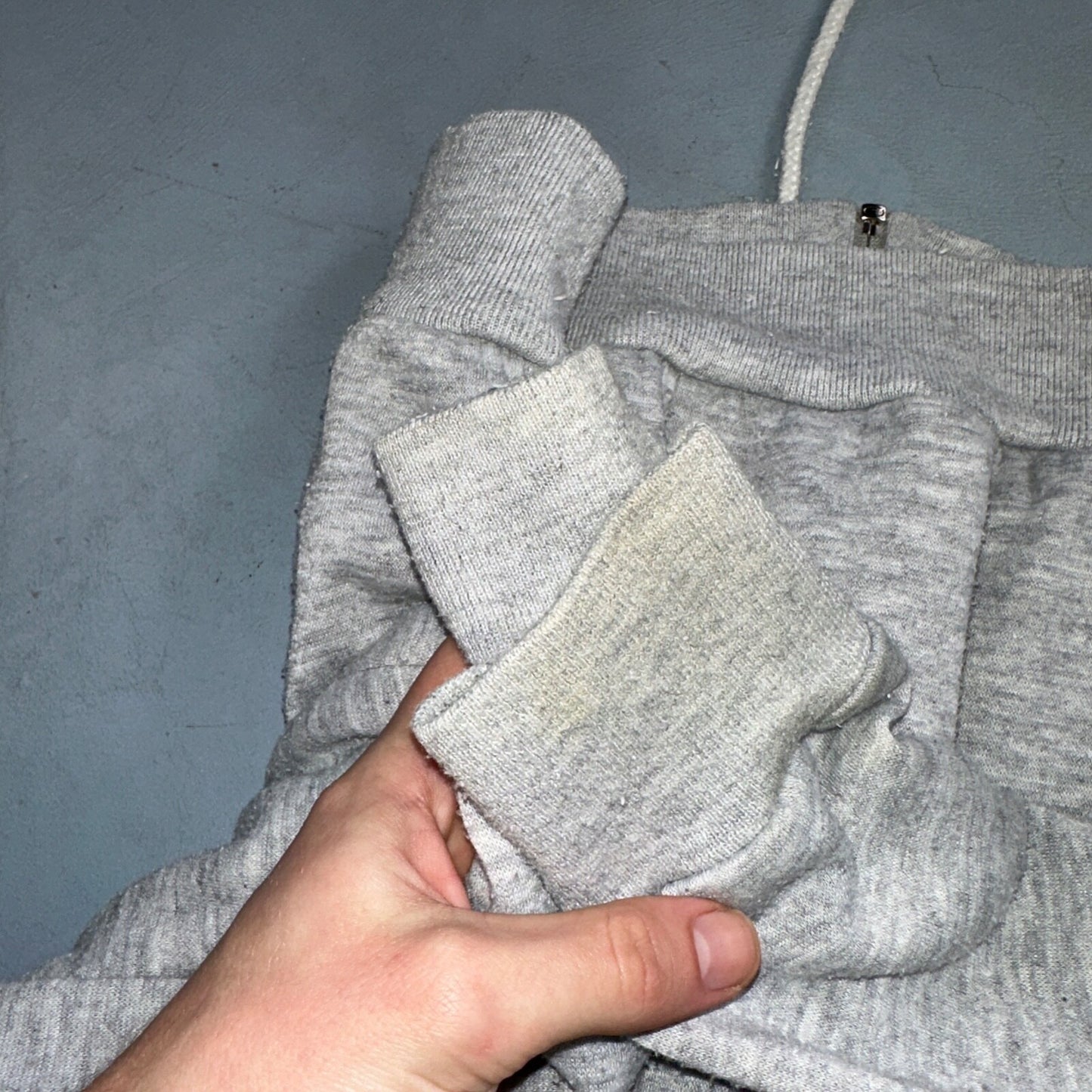 Nike Vintage 80s Colorblock Gray & Blue Full Zip Hoodie Blue Label Cut Tag