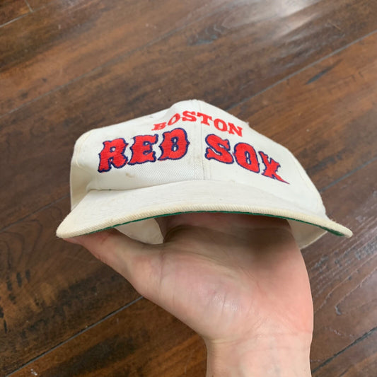 Boston Red Sox Vintage Hat Cap Snapback Twins MA USA Rare 80s 90s White MB