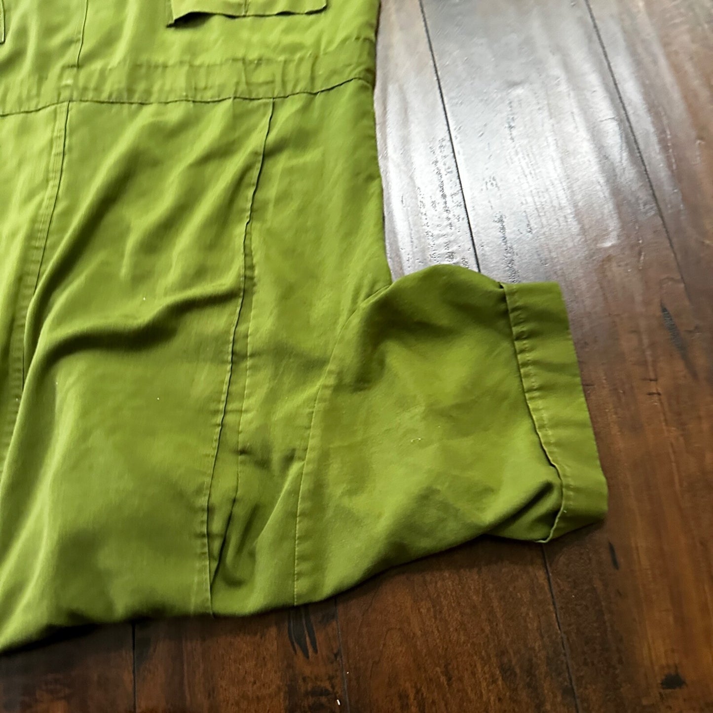 VTG 1960s 1970s Green Fishing Fish Patch Jumpsuit One Piece Rockabilly Work