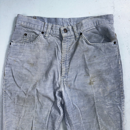 Levis 517 Vintage 80s Corduroy Jeans Mens 33x34 Bootcut Blue Tab USA Made Pants