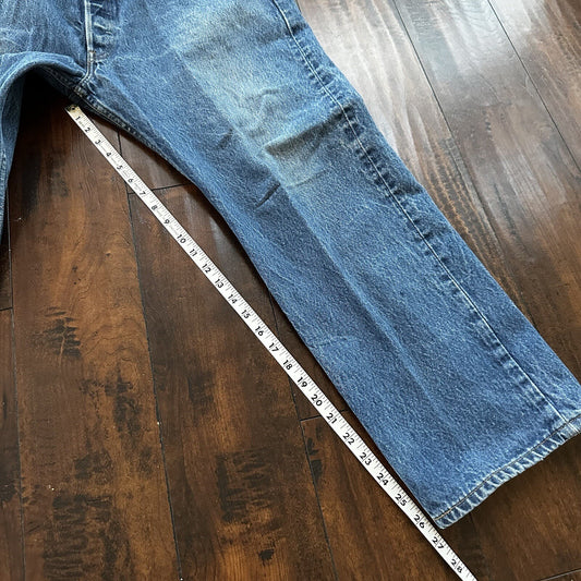 Vintage Y2K 90s Levis 501 XX Button Fly Light Wash 40x30 Jeans Act 36x26