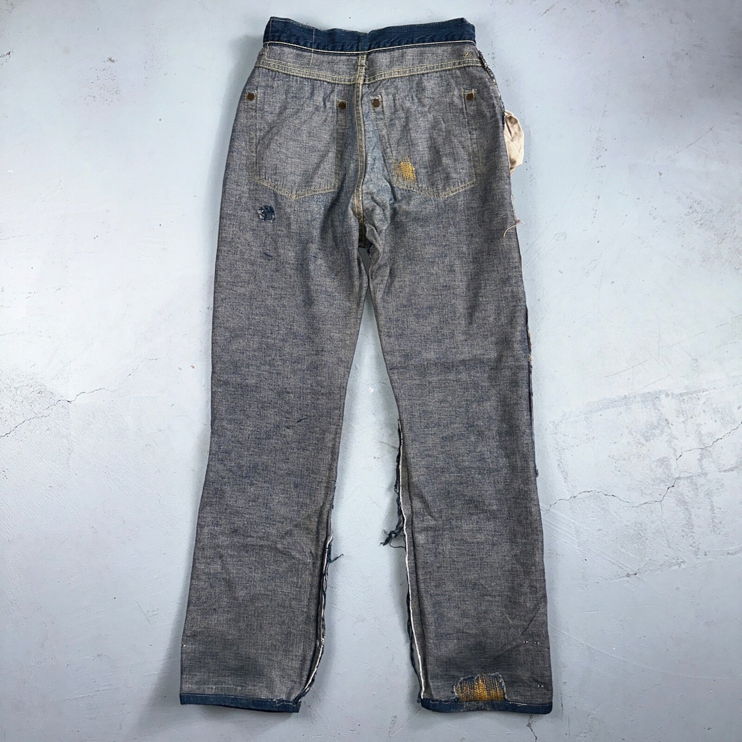 Levis 701 Big E Vintage 50s Redline Hidden Rivets USA 1950s Jeans 501 Act 26x29