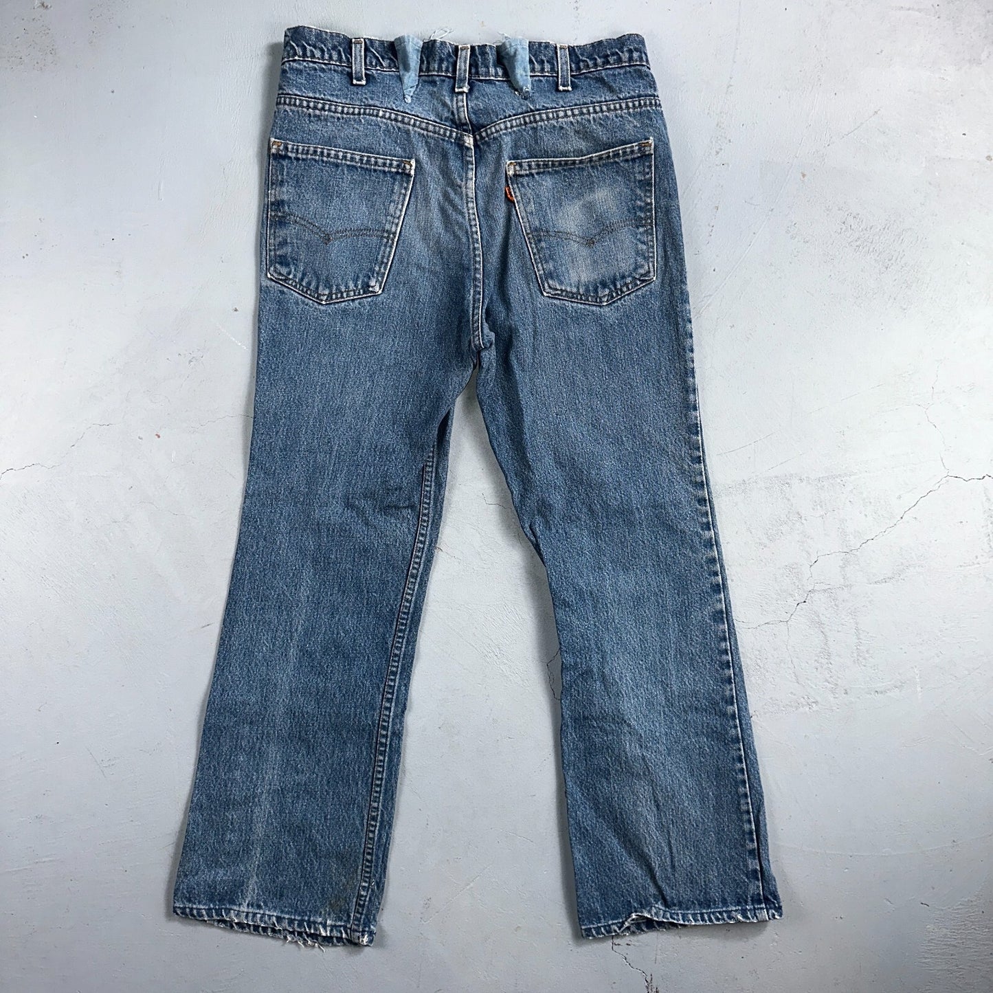 Levis 517 Vintage 80s USA Orange Tab Bootcut Flare Blue Worn Jeans Act 32x28