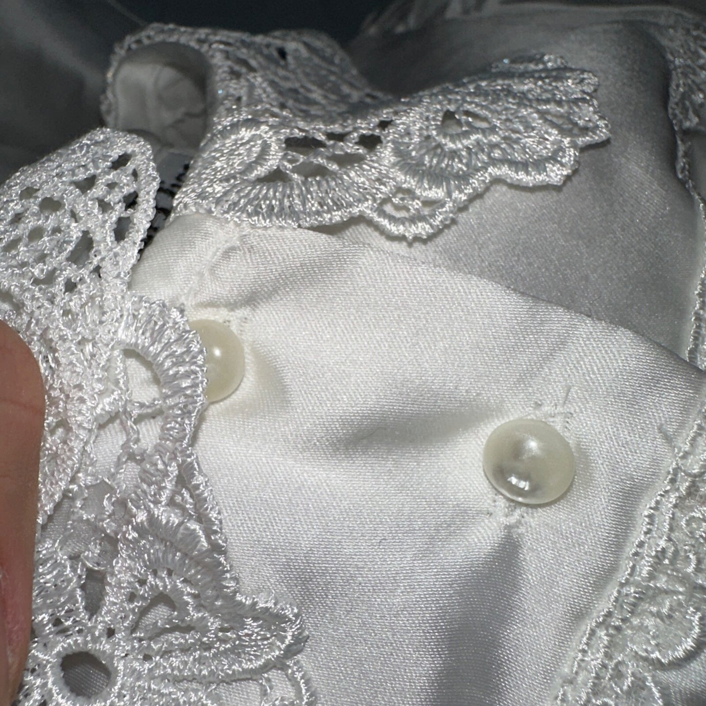 Vintage Christian Dior Jeune Fille Ivory Lace Nightgown Lingerie Dress Slip