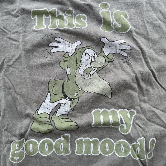 Disney Grumpy My Bad Mood Vintage Style T Shirt Snow White Cute Funny Florida