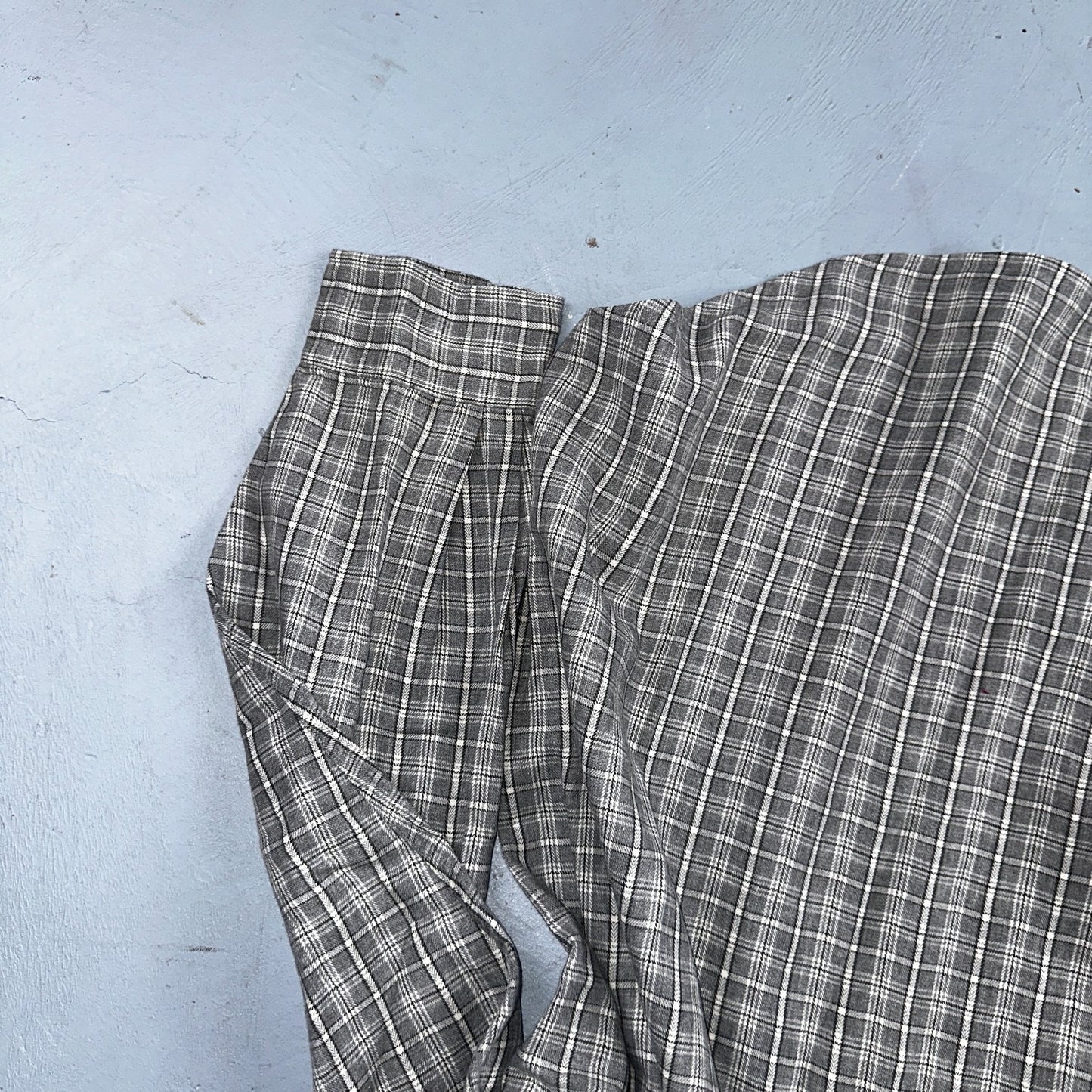 Ralph Lauren Shirt VTG XL Gray Blaire Cotton Long Sleeve Button Up Down Plaid