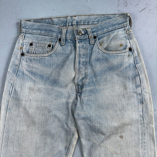 Levis 501 Vintage 80s Redline Selvedge USA XX Jeans Light Wash 1980s Act 29x30
