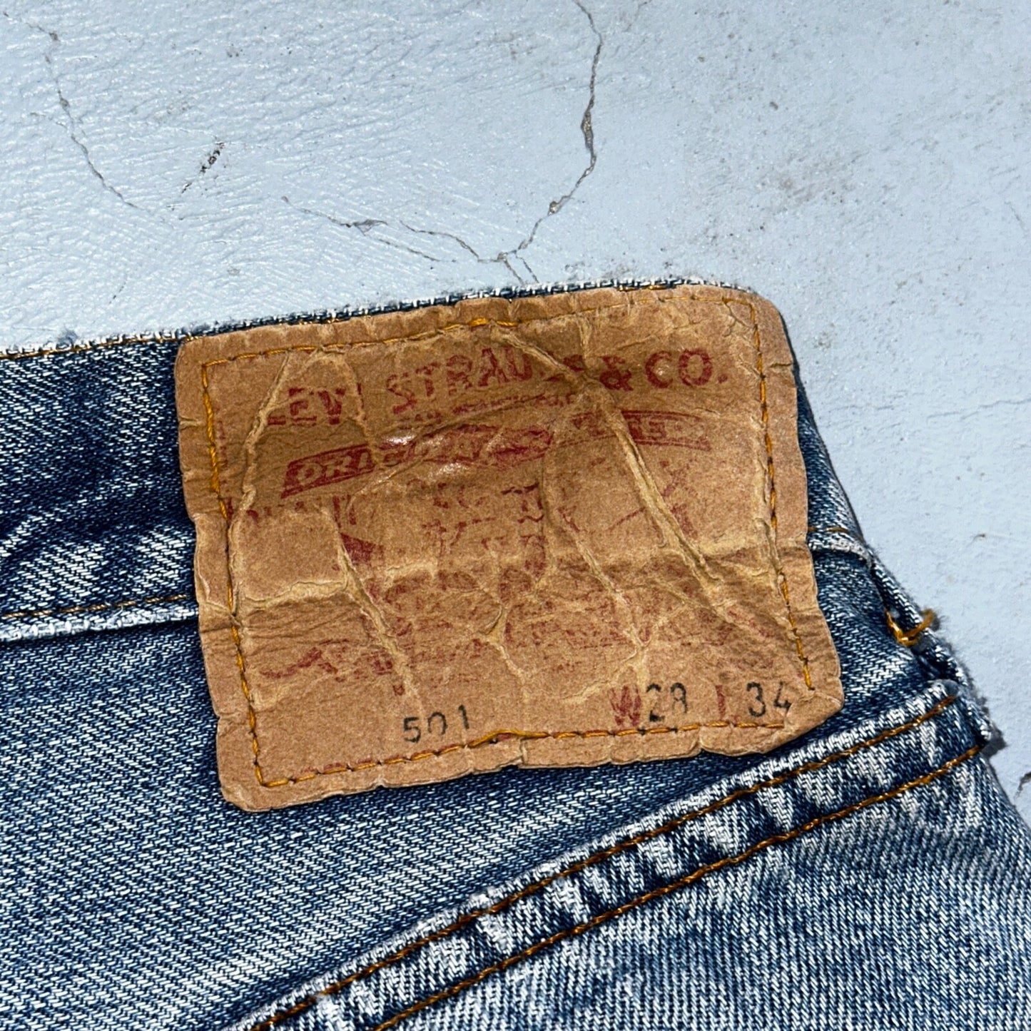 Levis 501 Big E Vintage 60s Redline Selvedge USA XX 1960s Jeans 28x34 Act 25x30