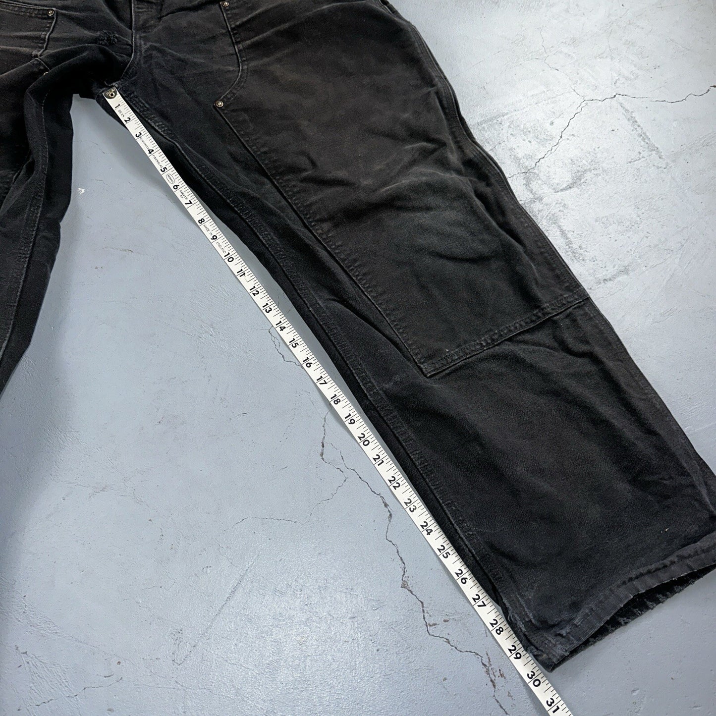 Carhartt VTG Double Knee Carpenter Pants Mexico B01 B136 BLK Black Act 40x32