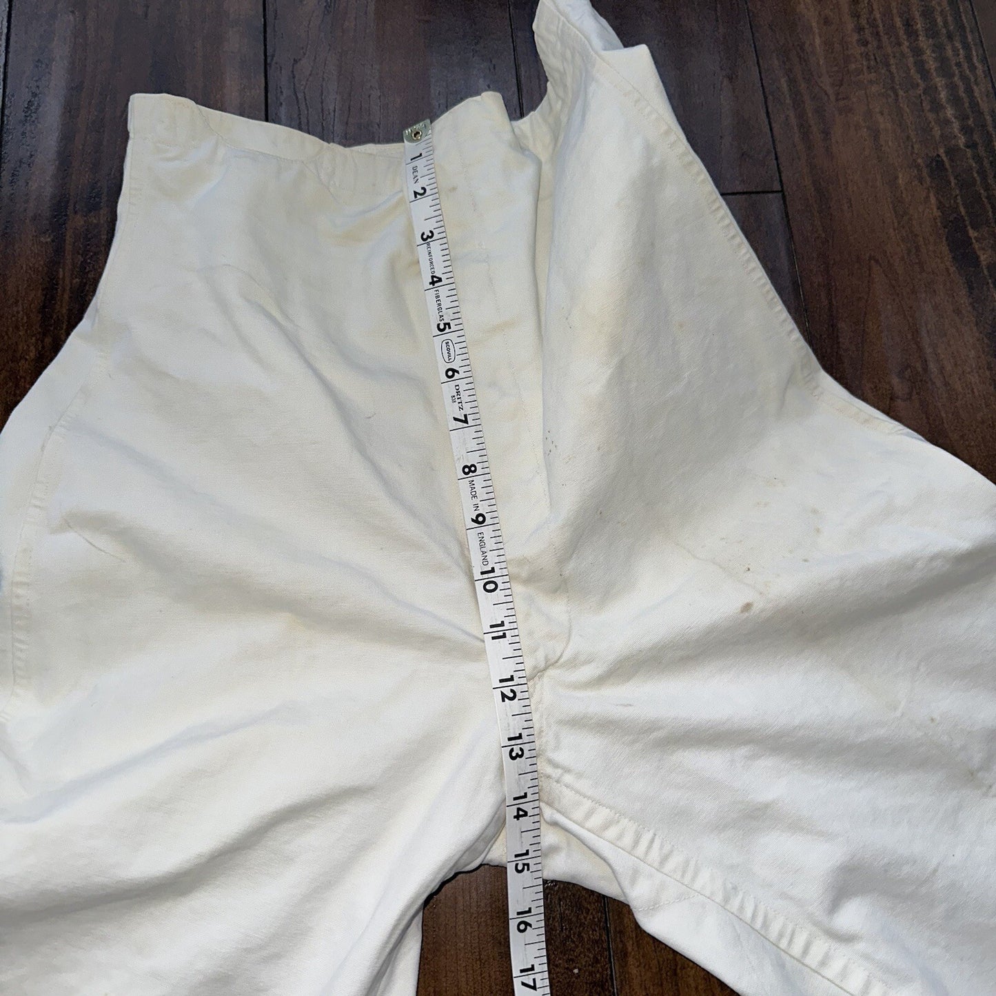 RARE VTG 1920s White Buckle Back Pants Work Wear Union 10s 30s 28x31 Navy USMA