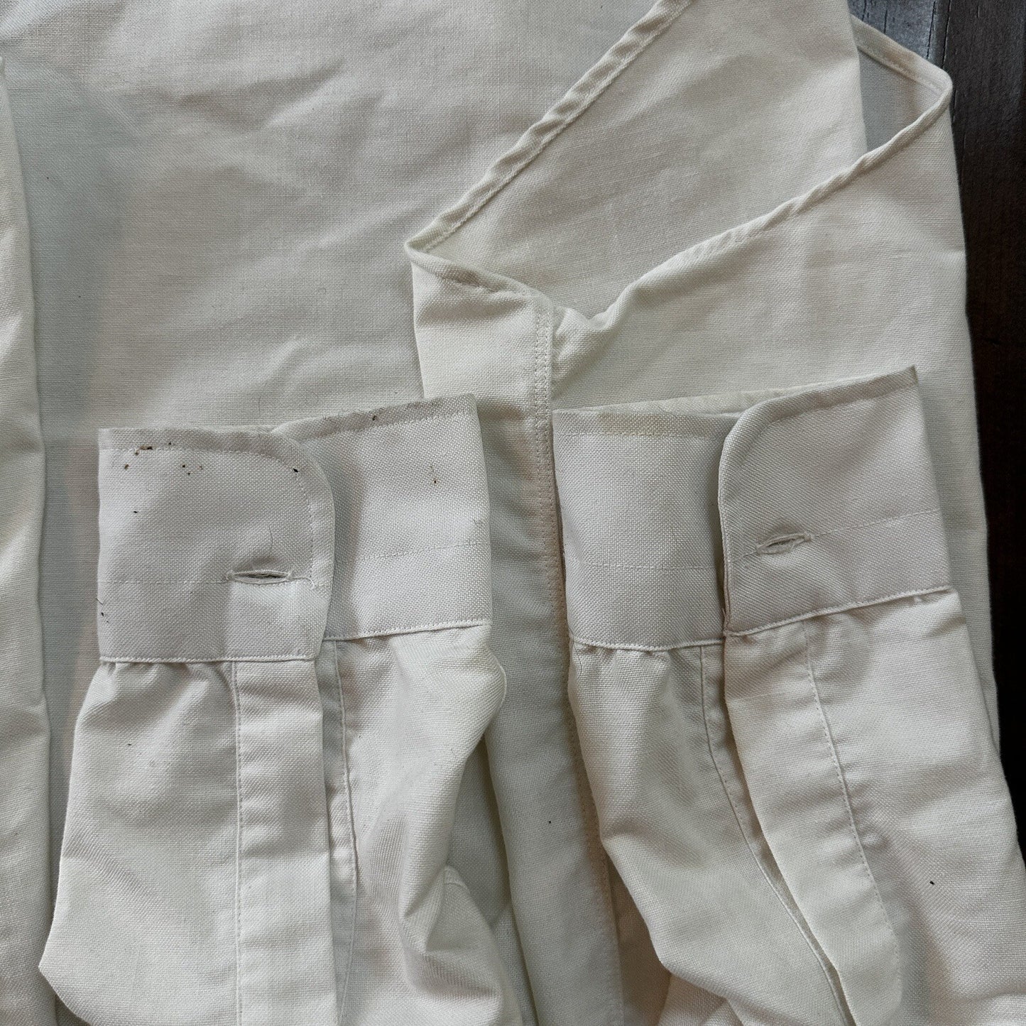 Vintage Norm Thompson USA Mens Long Sleeve Button Up Shirt White 80s