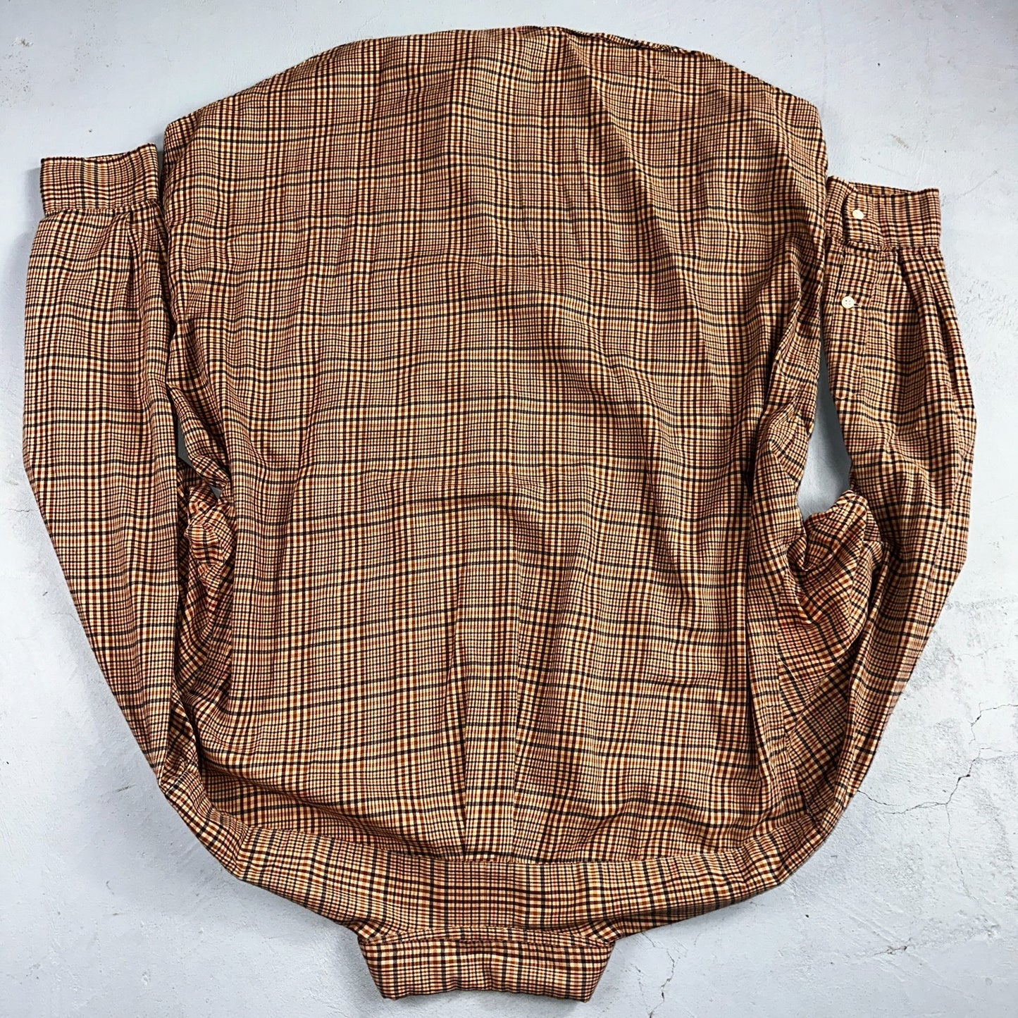 Ralph Lauren Blake 100% Cotton Plaid Shirt Size Large Polo Button Down Brown