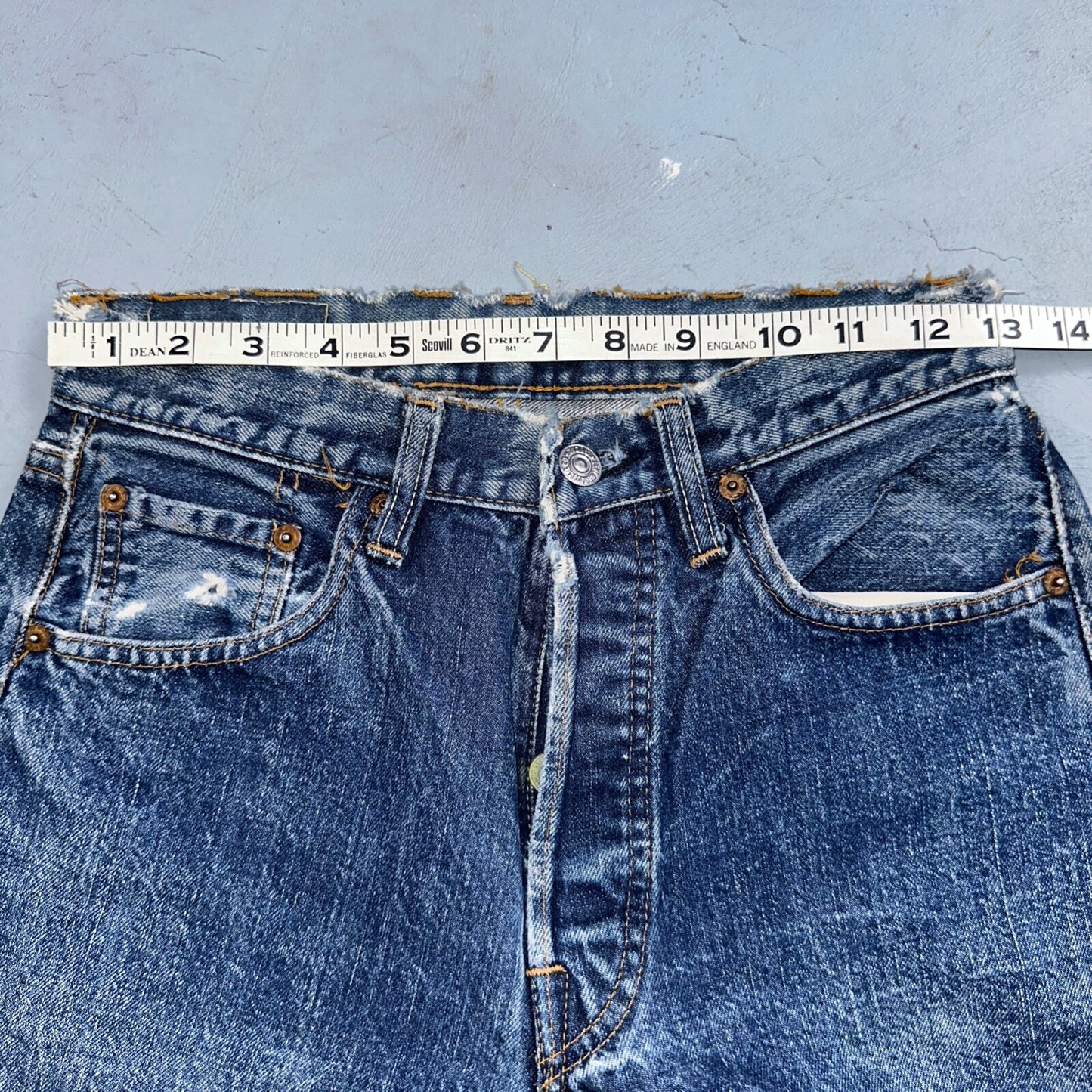 Levis 501 Big E Vintage 60s Redline Selvedge USA XX 1960s Jeans 28x32 Act 26x28