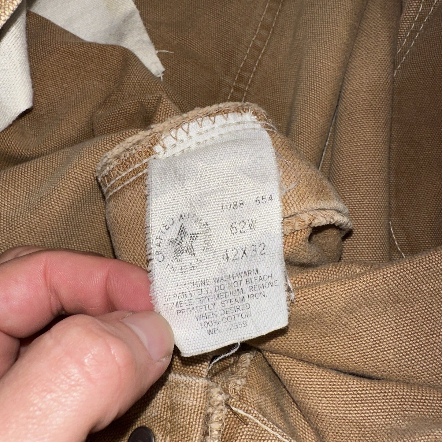 Carhartt 1989 VTG Double Knee Carpenter 80s Pants USA B01 Brown 42x32 Act 40x30