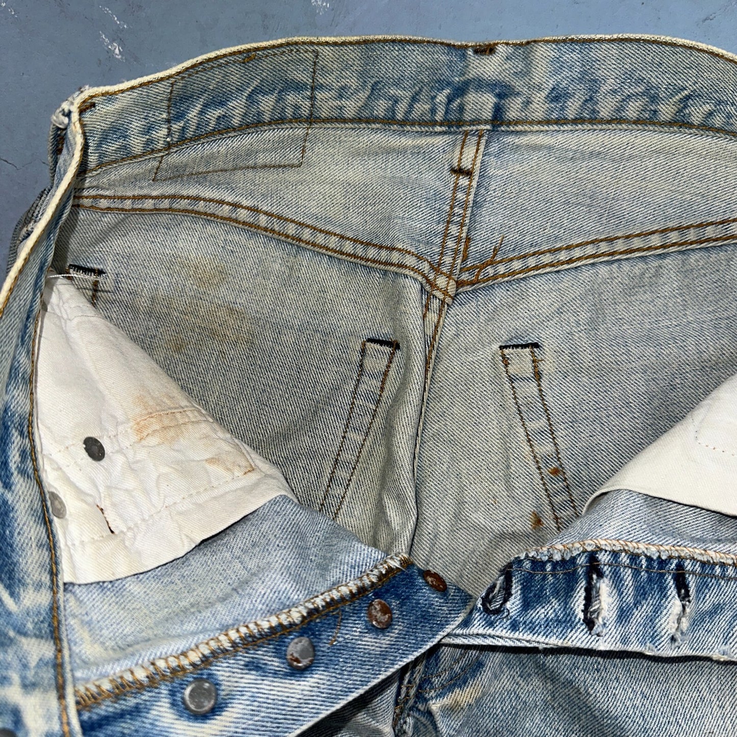 Levis 501 Vintage 80s Redline Selvedge USA XX Jeans Light Wash 1980s Act 28x29