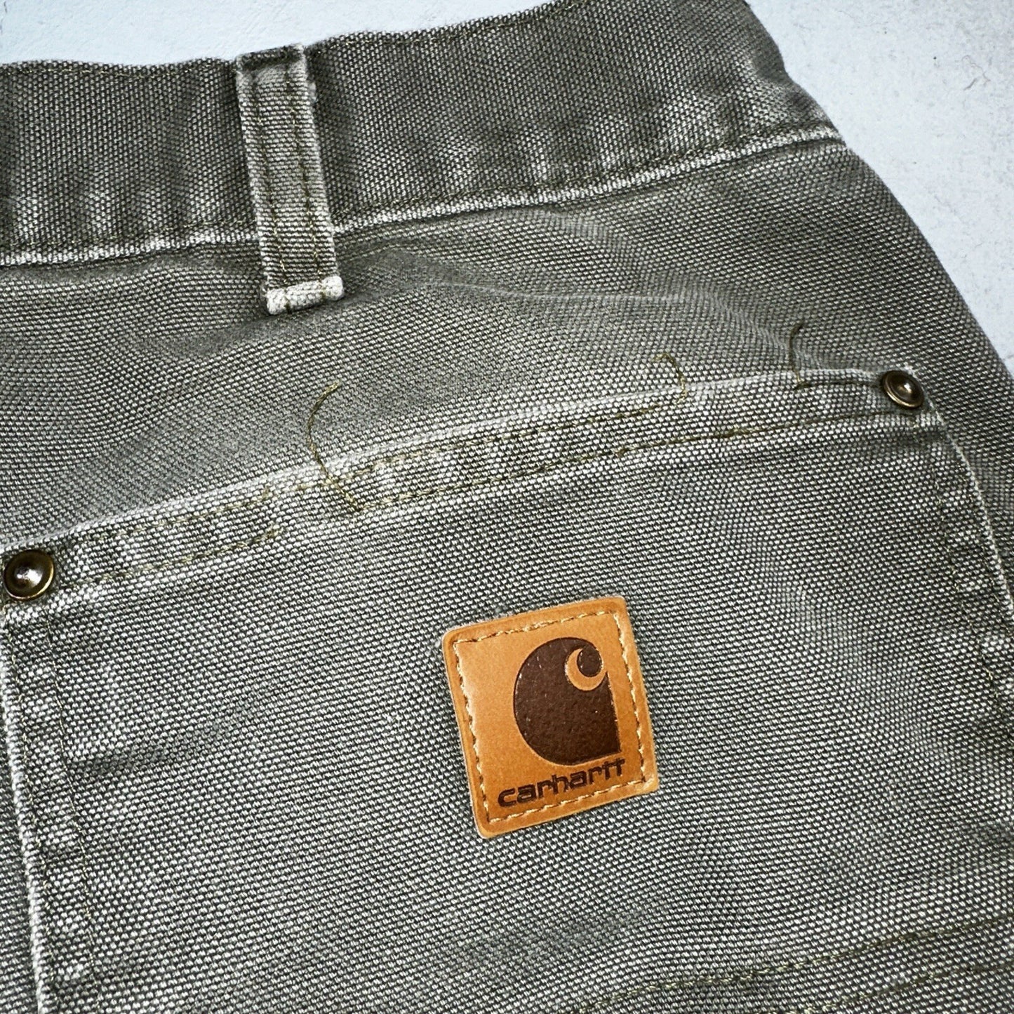Carhartt VTG Double Knee Carpenter Pants Mexico B01 B136 MOS Green Act 38x32