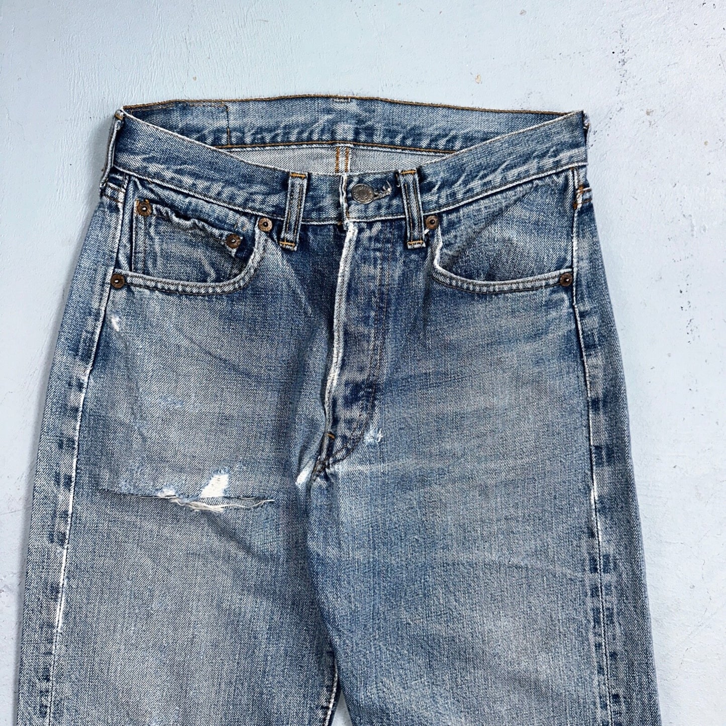 Levis 501 Big E Vintage 60s Redline Selvedge USA XX 1960s Jeans 28x34 Act 25x30