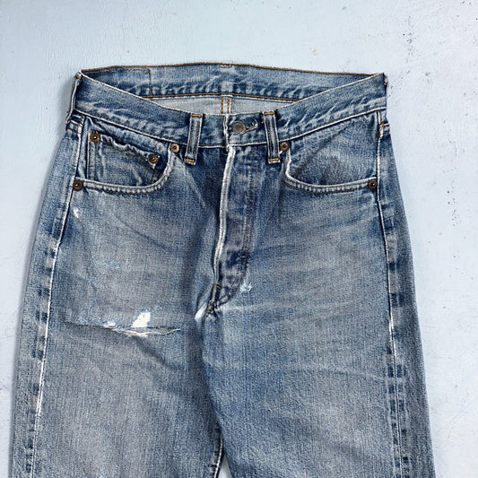 Levis 501 Big E Vintage 60s Redline Selvedge USA XX 1960s Jeans 28x34 Act 25x30