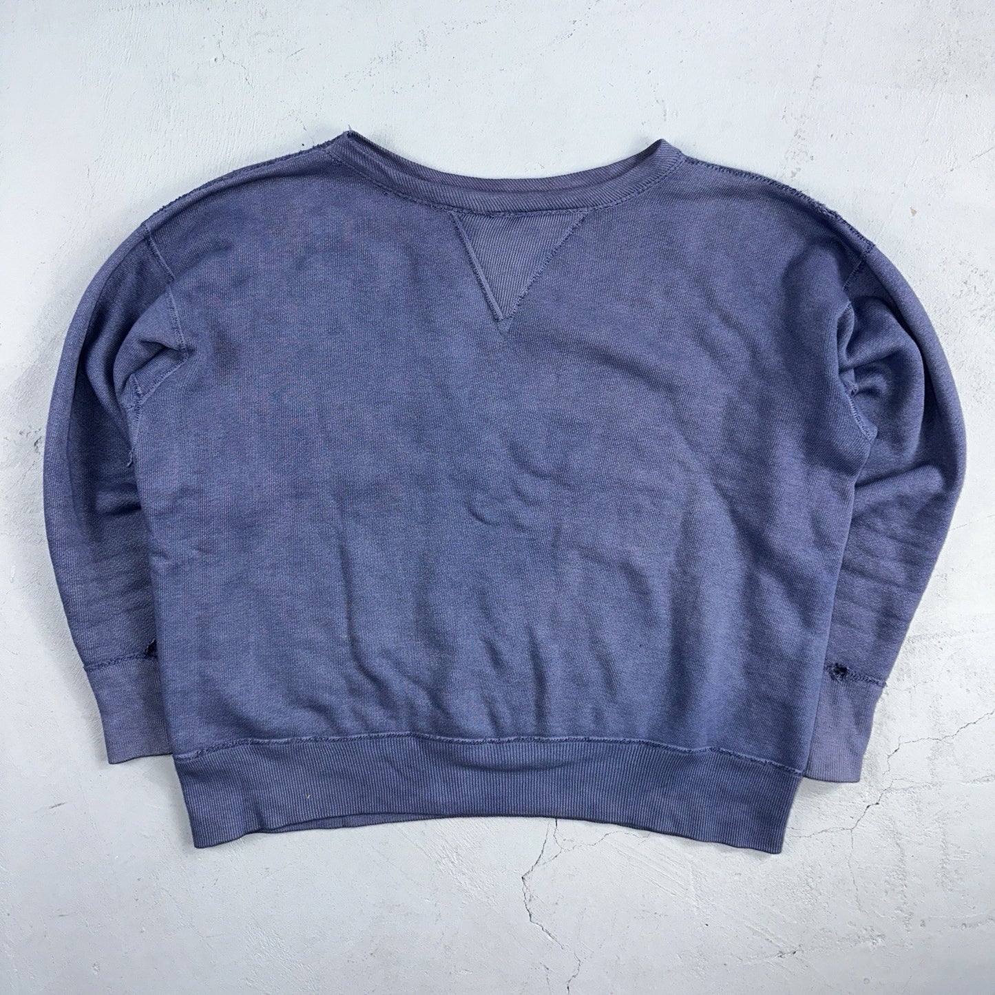 VTG Double V Sweatshirt 40s 50s 1940s Faded Blue Crewneck Boxy Rockabilly 1950s