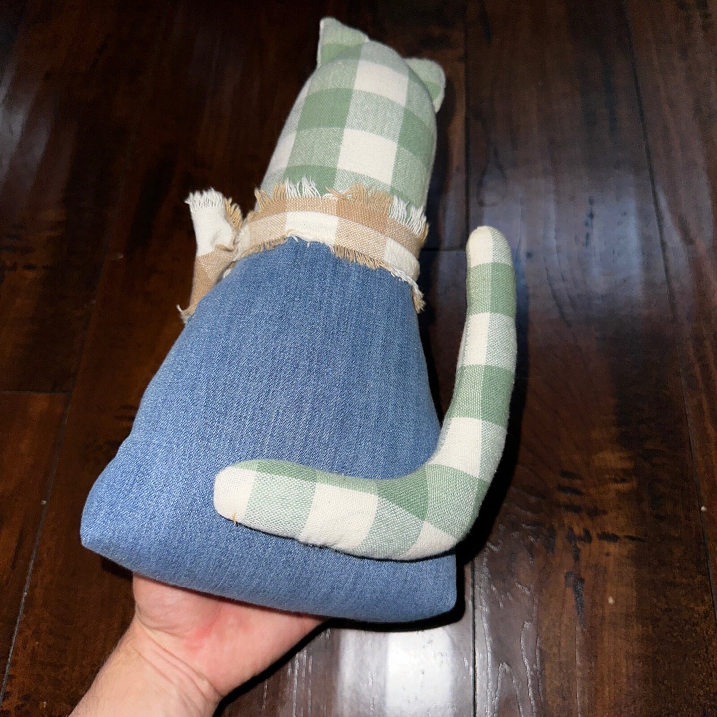 VTG Levis Plush Stuffed Animal Handmade USA Orange Tab Halloween Cat Decor