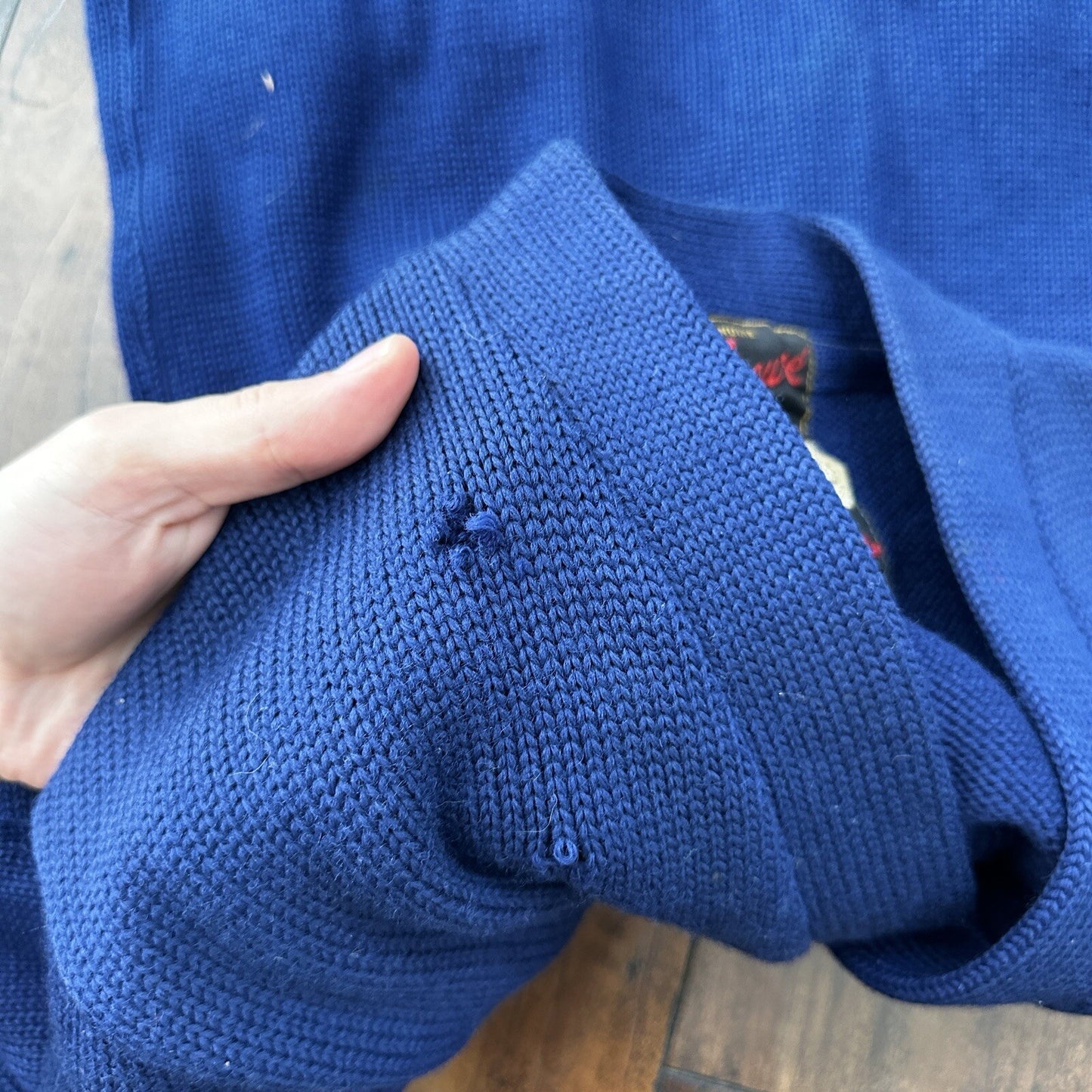 Vintage Men's Varsity Letter Sweater 50s Cardigan Grewe Sz 40 Rockabilly Wool