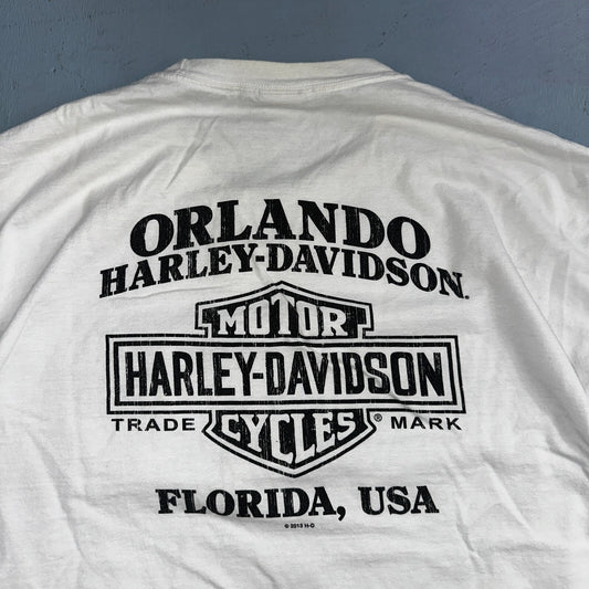 Harley Davidson Orlando Flordia VTG T Shirt Motorcycle Bike Graphic Y2K Ride