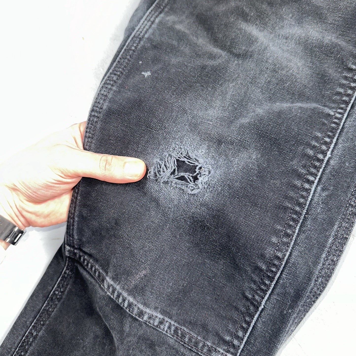 Carhartt VTG Double Knee Carpenter Pants Mexico B01 B136 BLK Black 30x34 A 27x31