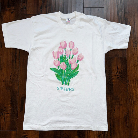 Sisters Oregon Flowers Vintage T Shirt 90s Single Stitch FOTL Love Family PDX