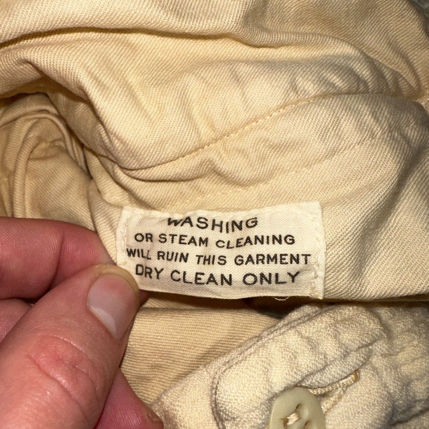 1930s 1940s Pants Mens 27 Yellow Corduroy Chino Straight Pockets Palm Beach Suit
