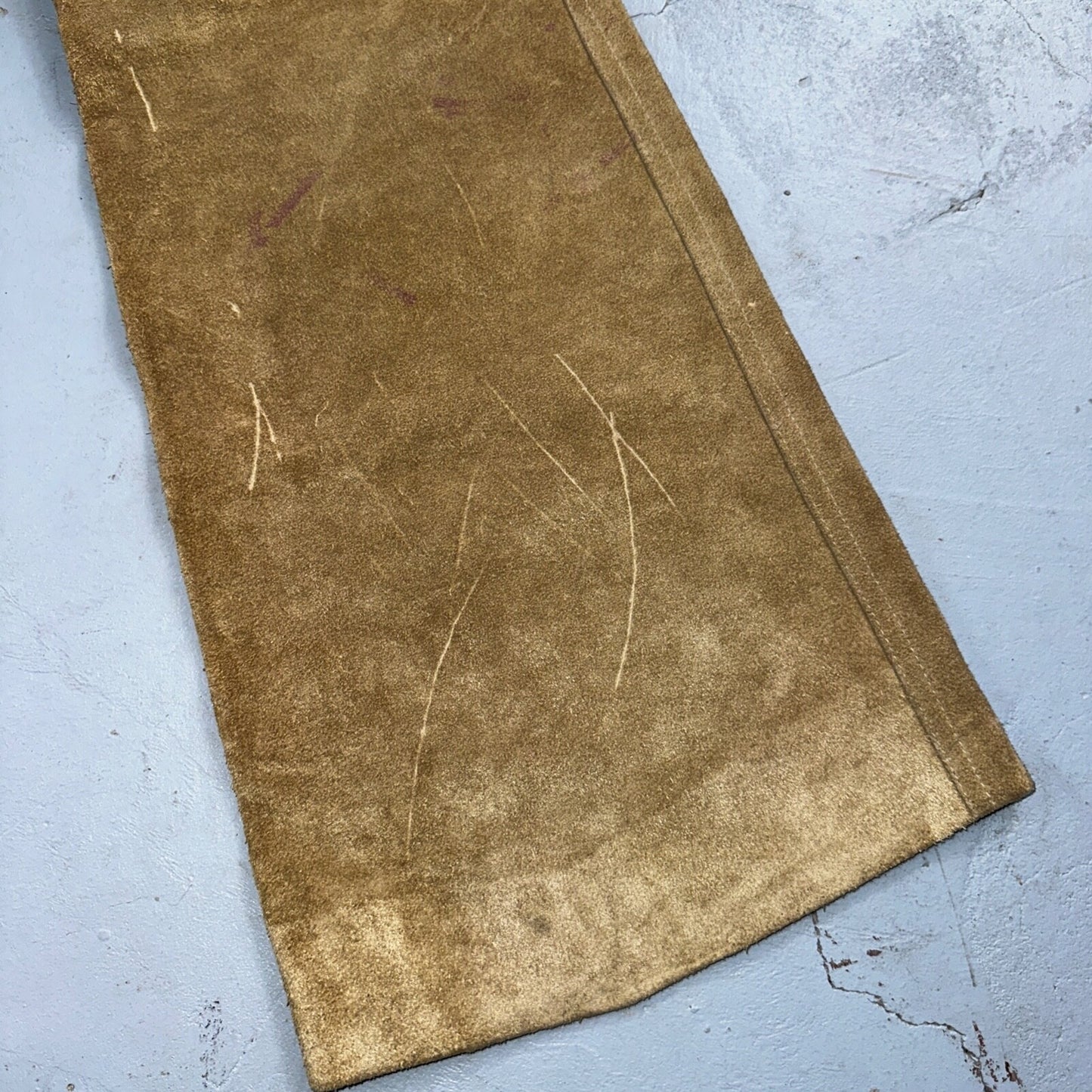 Vintage 1960s Leather Pants 28 Wide Leg Brown Rockabilly 60s Cowboy Suede 27x30