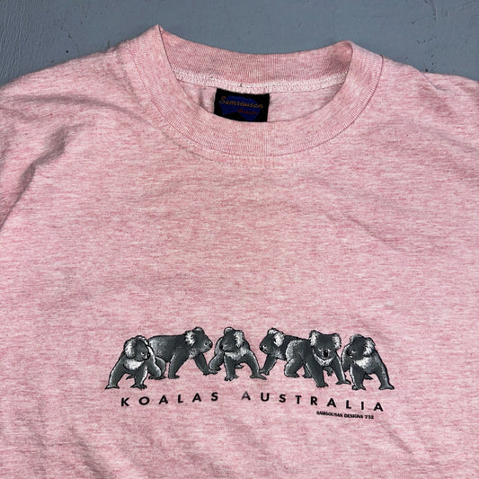 Koalas Australia VTG T Shirt Pink Single Stitch Cute Animals Travel Fun Graphic
