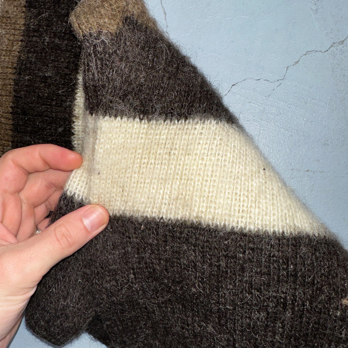 VTG Scarf Brown Colors 1970s 70s Cute Winter Wool? Soft Cozy Rockabilly