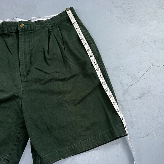 Tommy Hilfiger Chino Shorts Mens Size 34 Green 100% Cotton Vintage 1990s Y2K