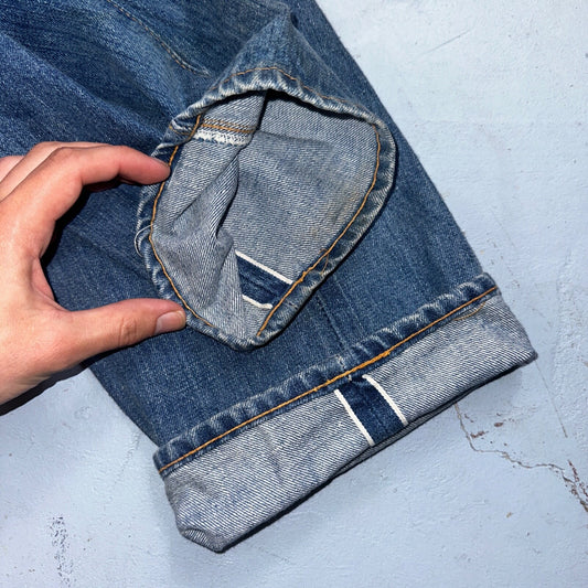 Levis 501 Vintage 70s SS Redline Selvedge USA XX Jeans Med Wash 30x31 Act 28x27