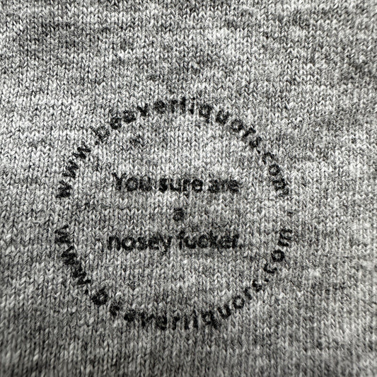 Vintage Nosey F*cker Funny Humor Adult Skateboard Y2K Rap Tee Small T Shirt Text