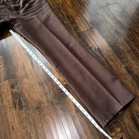 Levis Vintage 70s 517 35x32 Bootcut Pants Brown Polyester Slacks Act 33x31