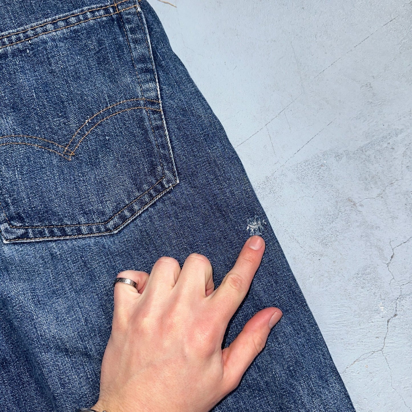 Levis 505 Vintage 70s Talon USA Jeans 501 1970s Med Wash Blue 42x30 Act 40x25