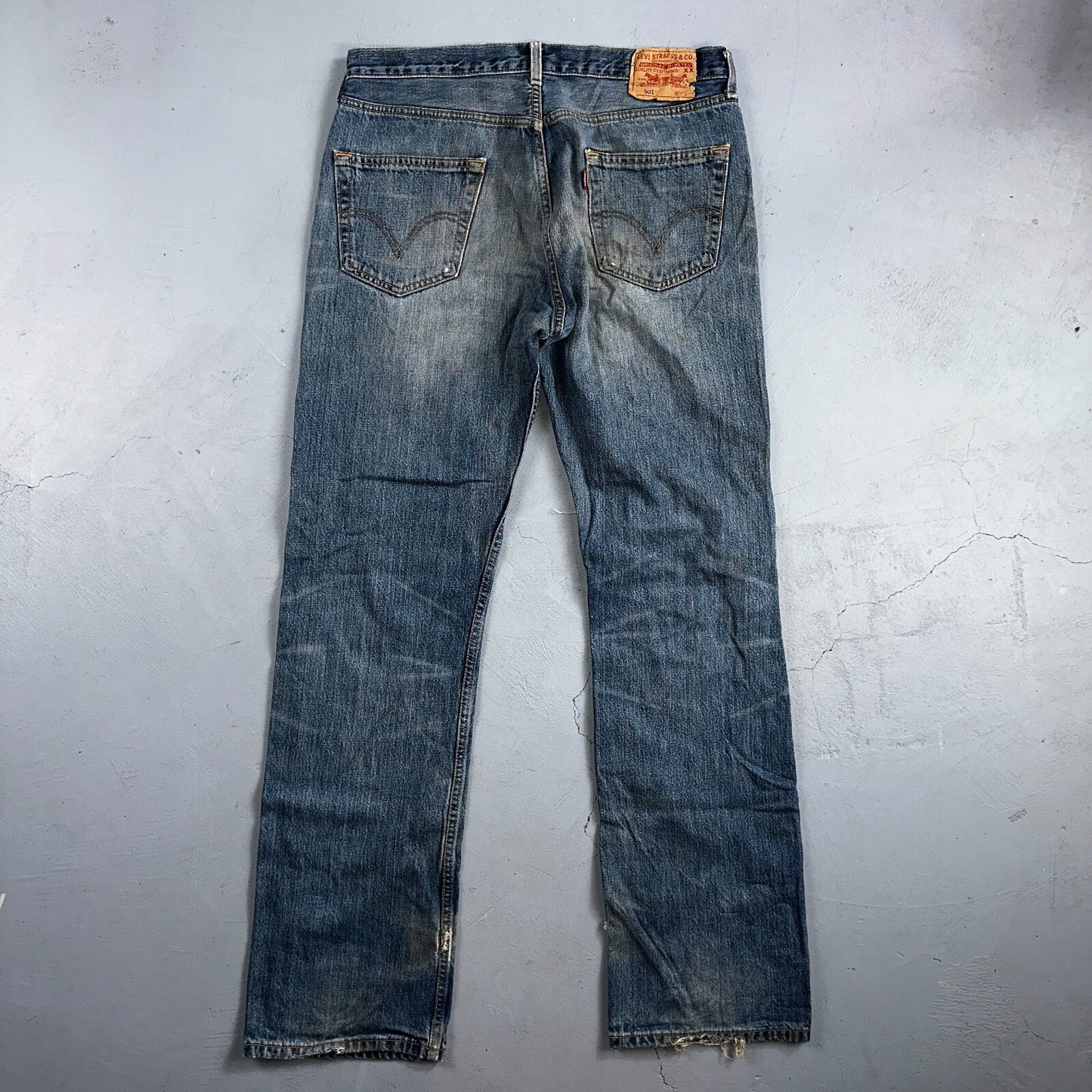 Levis 501 Vintage Y2K XX Straight Leg Jeans Blue Light Wash 34x34 Act 33x33