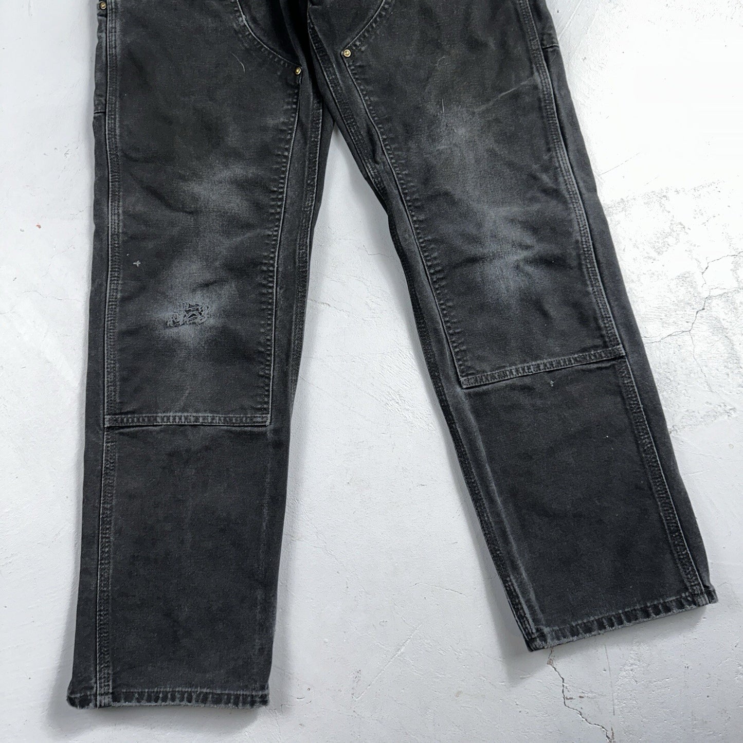 Carhartt VTG Double Knee Carpenter Pants Mexico B01 B136 BLK Black 30x34 A 27x31